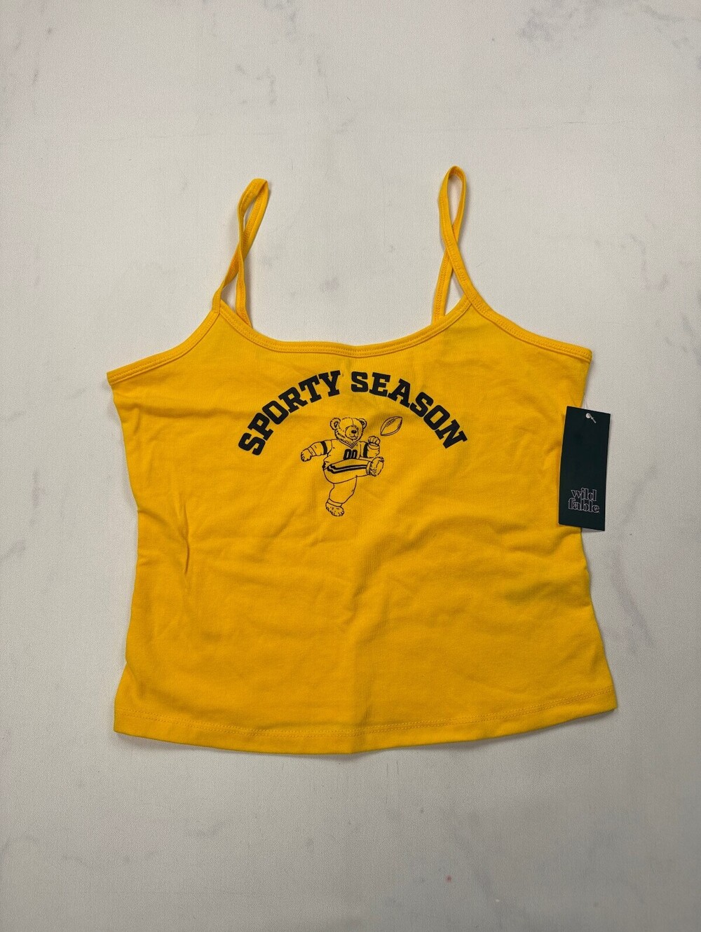 Wild Fable Sporty Tank Top Mustard Modern Trendy - Womens S